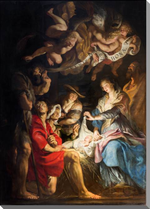 Купить и печать на заказ Картины на пластике, пеноркартоне Поклонение пастухов