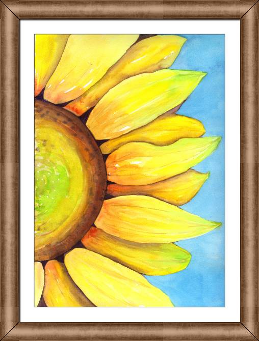 Paintings on canvas Sunflower watercolor