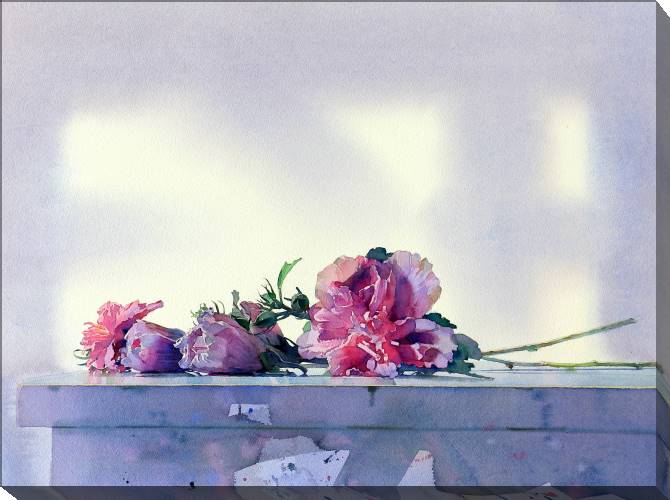 Paintings on canvas Delicate bouquet watercolor painting