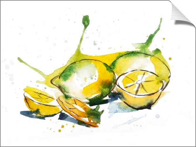 Купить и печать на заказ Картины на холсте Сочный лимон