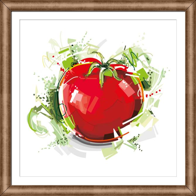 Paintings on canvas Bright tomato