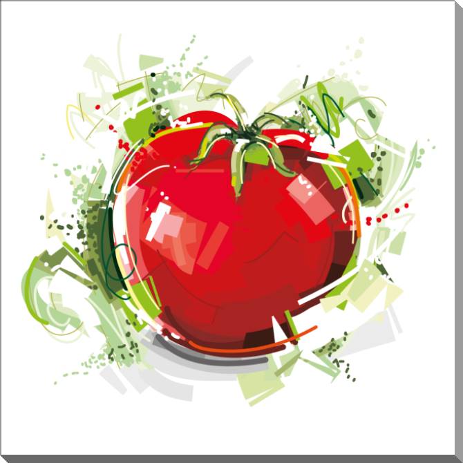 Купить и печать на заказ Картины на пластике, пеноркартоне Яркий томат