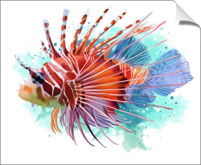 Купить и печать на заказ Картины на холсте Крылатка цифровая живопись