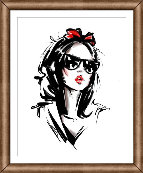 Paintings on canvas The girl with the bow