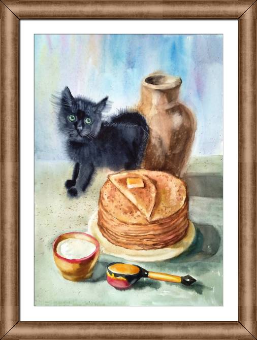 Paintings on canvas Still life of pancakes