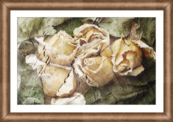 Картины в рамке, багете Rose mural