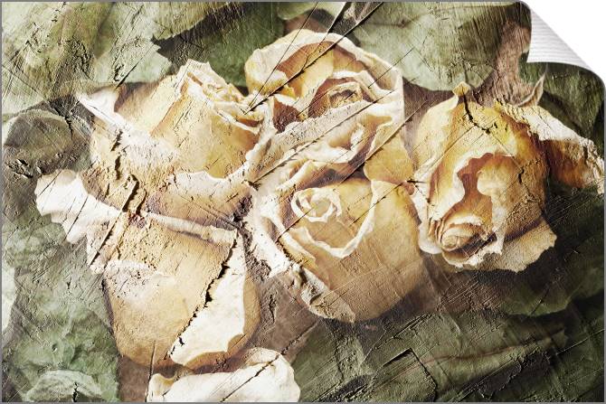 Купить и печать на заказ Картины на холсте Розы фреска