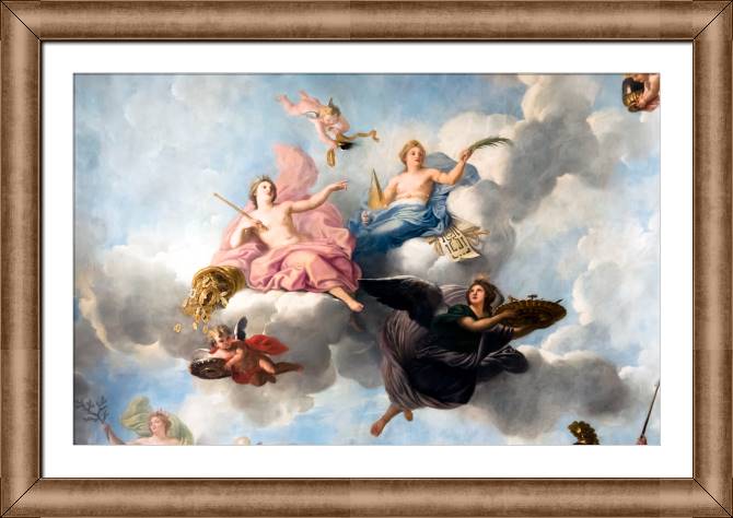 Картины в рамке, багете Painted ceiling