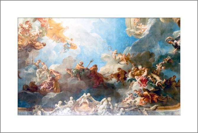 Paintings, photos from Passepartout The mural on the ceiling, Versailles