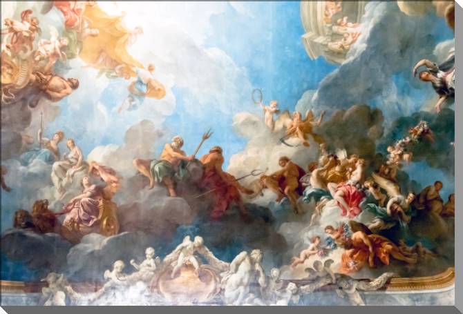 Купить и печать на заказ Картины на пластике, пеноркартоне Фреска на потолке, Версаль