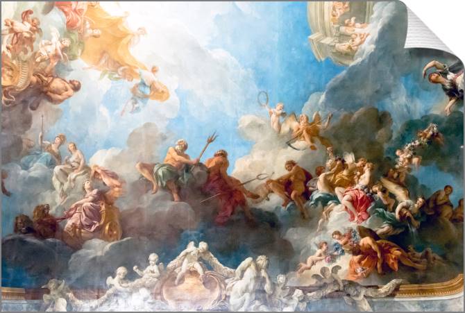 Купить и печать на заказ Картины на холсте Фреска на потолке, Версаль
