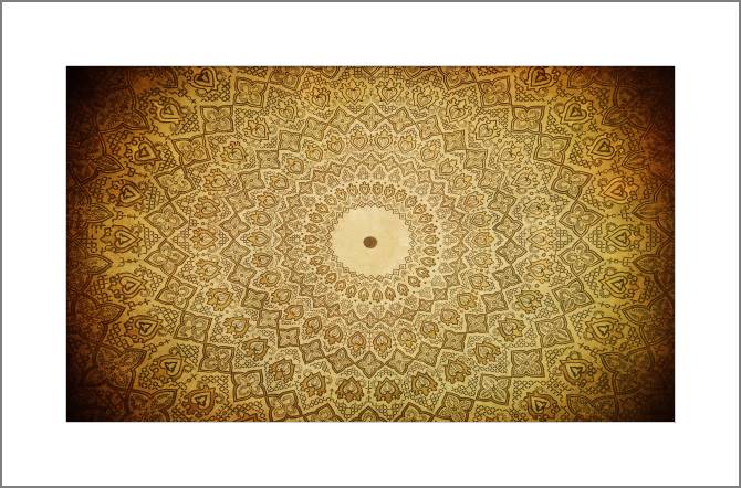 Картины, фото с паспарту Circular patterns, fresco