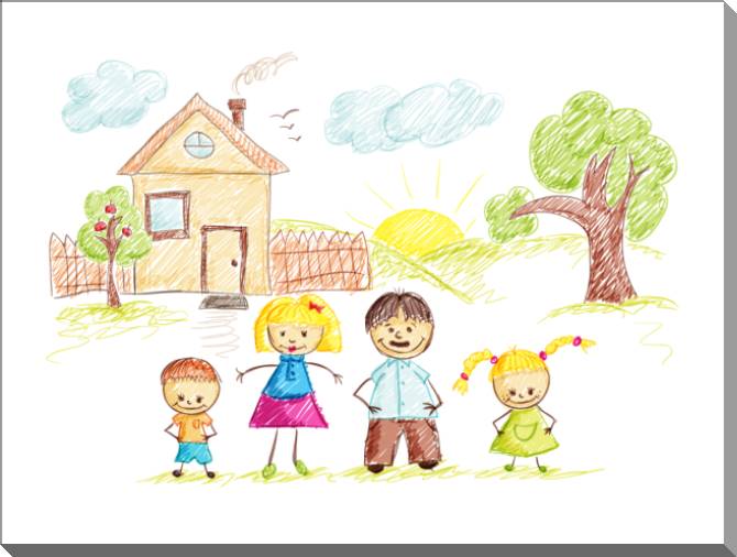 Купить и печать на заказ Картины на пластике, пеноркартоне Детский рисунок