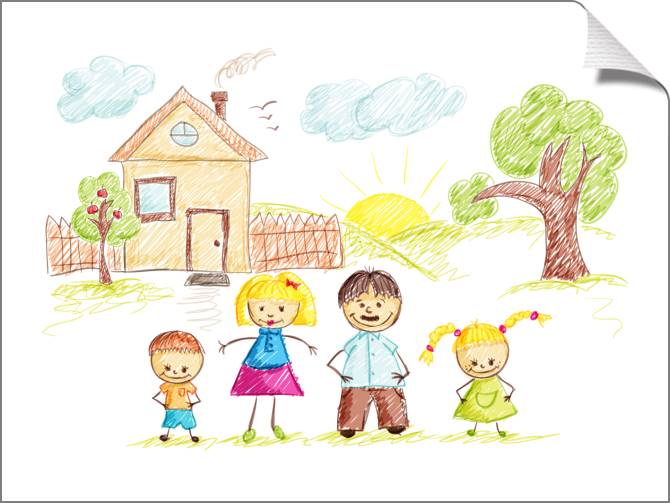 Купить и печать на заказ Картины на холсте Детский рисунок