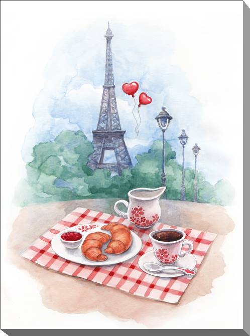 Paintings on canvas French still life watercolor