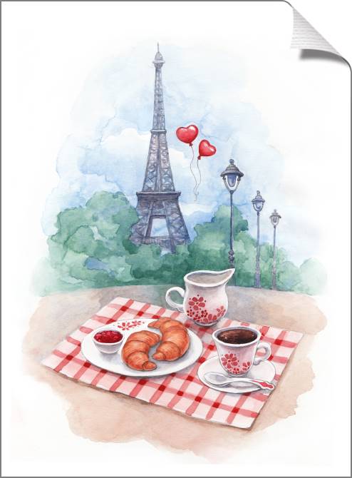 Купить и печать на заказ Картины на холсте Французский натюрморт акварель