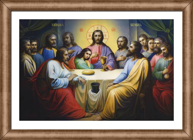 Paintings on canvas The icon of the last supper