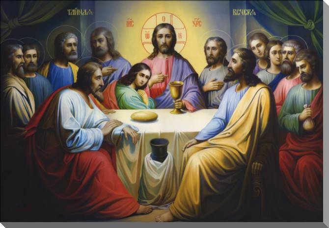 Купить и печать на заказ Картины на пластике, пеноркартоне Икона Тайной вечери