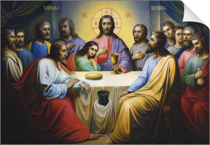 Paintings on canvas The icon of the last supper