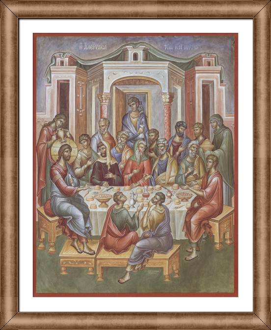 Картины в рамке, багете The icon of the Anointing of the Lord