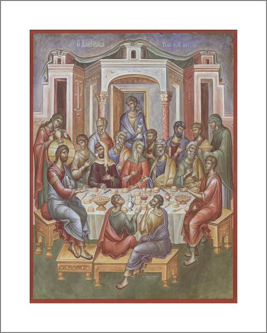 Картины, фото с паспарту The icon of the Anointing of the Lord