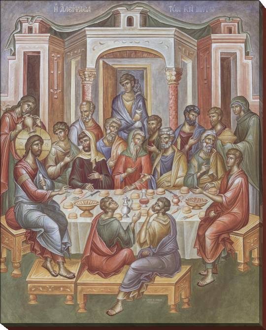 Paintings on canvas The icon of the Anointing of the Lord