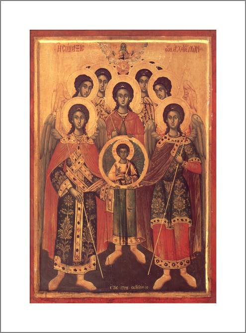 Картины, фото с паспарту Icon of the Archangel Michael Cathedral