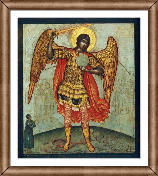 Paintings on canvas Icon of the Archangel Michael trampling the devil