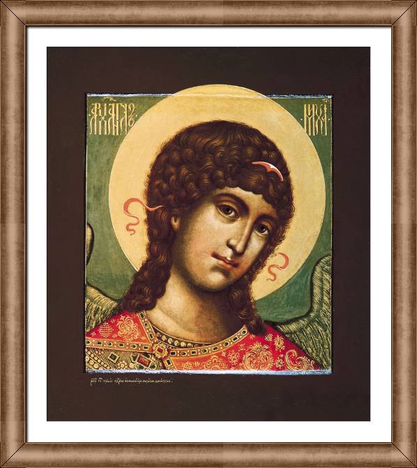 Paintings on canvas The icon of Archangel Michael of the 17th century
