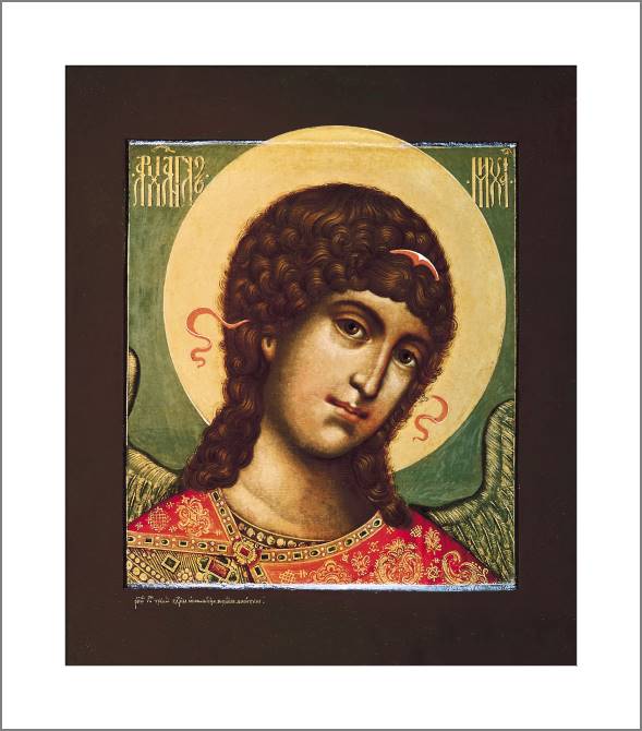 Картины, фото с паспарту The icon of Archangel Michael of the 17th century