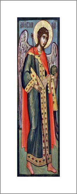 Картины, фото с паспарту Ancient icon of Archangel Michael