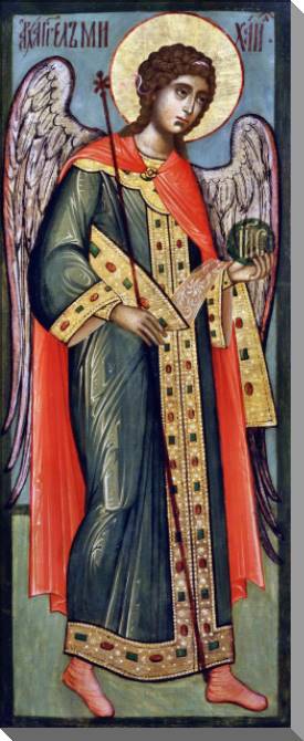 Купить и печать на заказ Картины на пластике, пеноркартоне Икона старинная Архангел Михаил