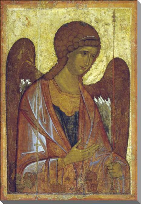 Купить и печать на заказ Картины на пластике, пеноркартоне Икона Архангел Михаил из Высоцкого монастыря в Серпухове