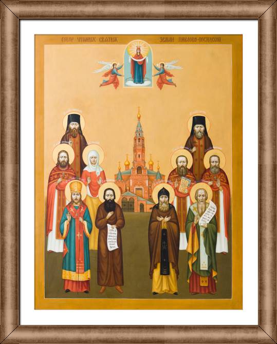 Paintings on canvas Icon innocent Penza Cathedral and Revered the Earth Pavlovo-Posadskaya