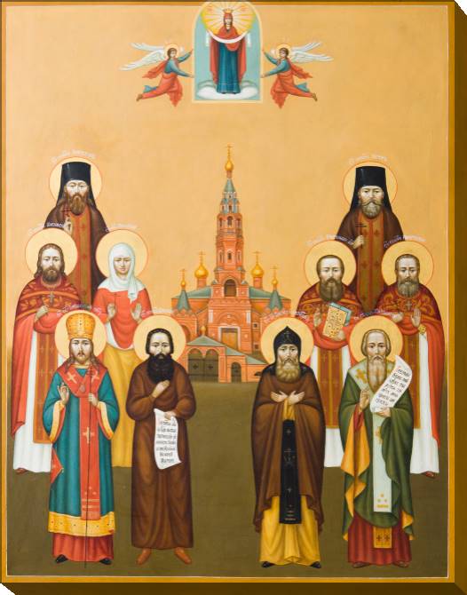 Paintings on canvas Icon innocent Penza Cathedral and Revered the Earth Pavlovo-Posadskaya
