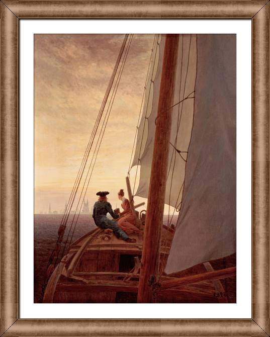 Paintings on canvas On a sailboat (Caspar David Friedrich)