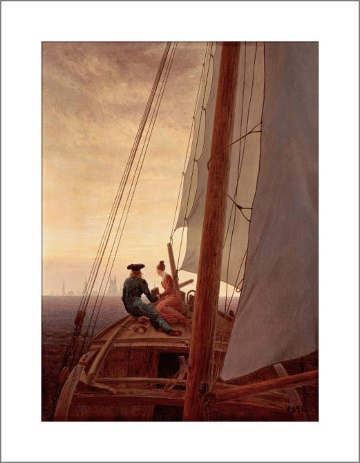 Paintings, photos from Passepartout On a sailboat (Caspar David Friedrich)
