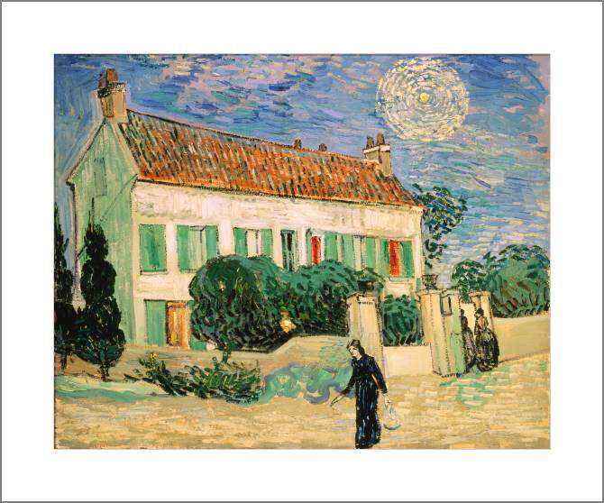 Картины, фото с паспарту White house at night (Vincent van Gogh)