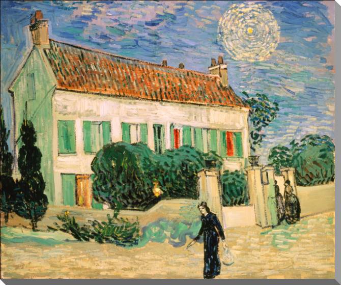 Купить и печать на заказ Картины на пластике, пеноркартоне Белый дом ночью