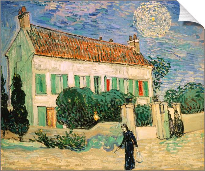 Купить и печать на заказ Картины на холсте Белый дом ночью