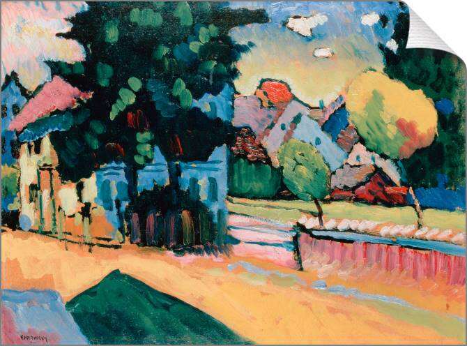 Купить и печать на заказ Картины на холсте Вид Мурнау