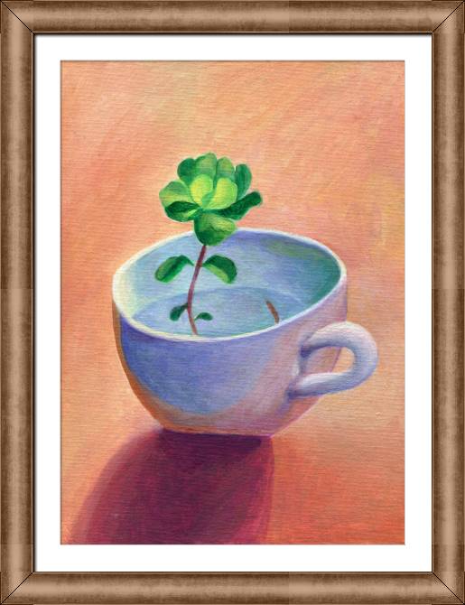 Paintings on canvas Sprout in a circle