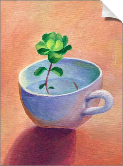 Купить и печать на заказ Картины на холсте Росток в кружке