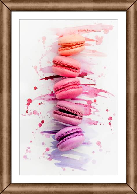 Paintings on canvas Bright macarons