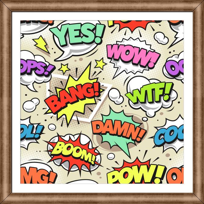 Paintings on canvas Shouting style of the comic