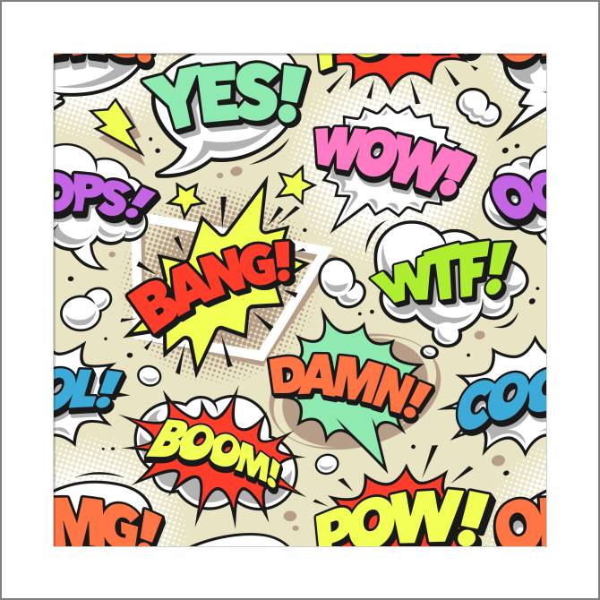 Paintings, photos from Passepartout Shouting style of the comic