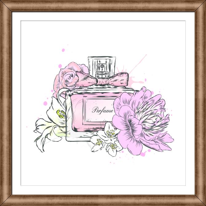 Картины в рамке, багете Perfume illustration