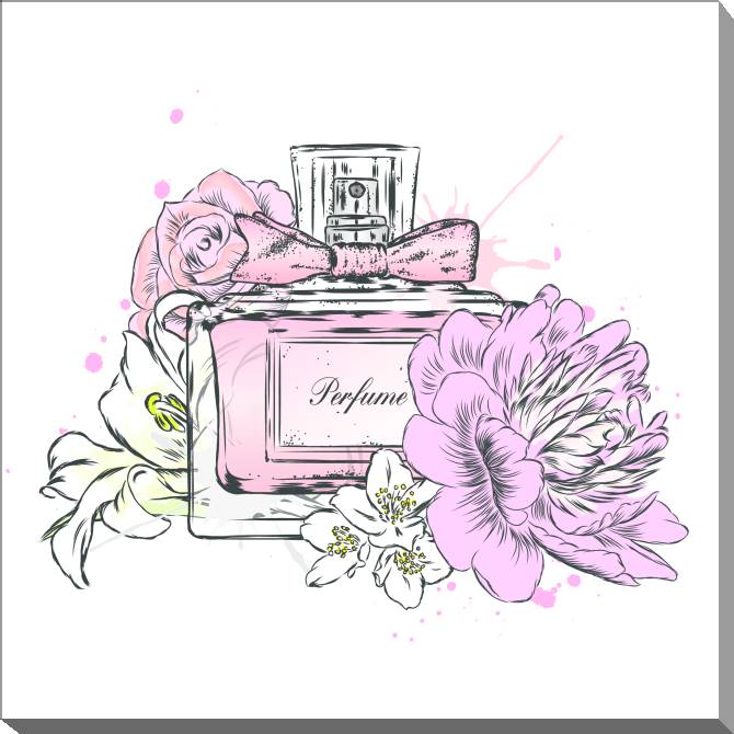 Картины на холсте Perfume illustration