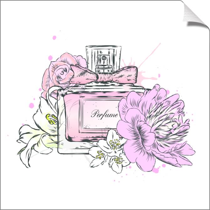 Купить и печать на заказ Картины на холсте Парфюм иллюстрация
