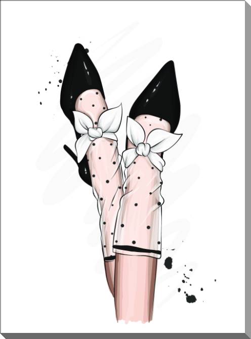 Купить и печать на заказ Картины на пластике, пеноркартоне Женские ноги в туфлях